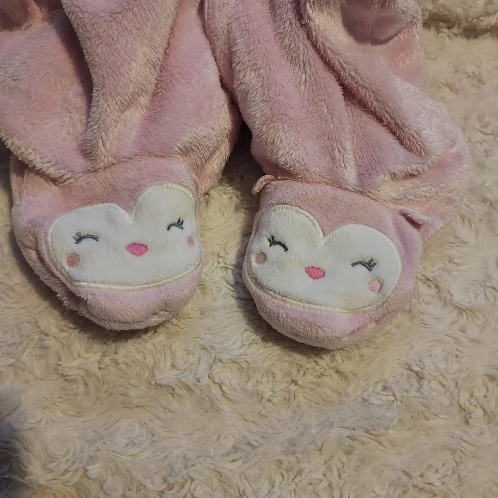 Carter's 6mo Cozy Cute Warm Pink Fuzzy Owl Hooded Footed sleeper Winter